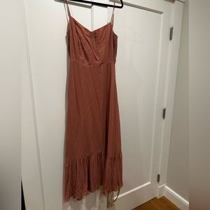 Reformation long pink dress size 6